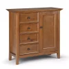 Simpli Home Amherst Transitional Medium Storage Cabinet -The Novogratz Shop 3914566 Light Golden Brown
