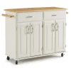 Homestyles Dolly Madison White Kitchen Cart 1 Homestyles Dolly Madison White Kitchen Cart -The Novogratz Shop 3918030