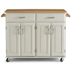 Homestyles Dolly Madison White Kitchen Cart -The Novogratz Shop 3918030 ALT2