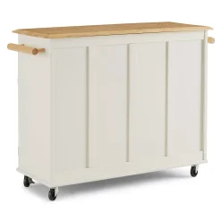 Homestyles Dolly Madison White Kitchen Cart -The Novogratz Shop 3918030 ALT3