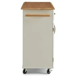 Homestyles Dolly Madison White Kitchen Cart -The Novogratz Shop 3918030 ALT5