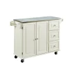 Homestyles Liberty Kitchen Cart -The Novogratz Shop 3918036 White