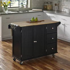 Homestyles Liberty Kitchen Cart 9 Homestyles Liberty Kitchen Cart -The Novogratz Shop 3918039 ALT2
