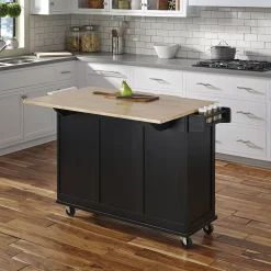 Homestyles Liberty Kitchen Cart 11 Homestyles Liberty Kitchen Cart -The Novogratz Shop 3918039 ALT4