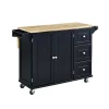 Homestyles Liberty Kitchen Cart -The Novogratz Shop 3918039 Black