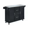 Homestyles Patriot Kitchen Cart -The Novogratz Shop 3918044 Black
