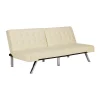 Atwater Living Elvia Convertible Futon 2 Atwater Living Elvia Convertible Futon -The Novogratz Shop 3956344 Vanilla Faux Leather