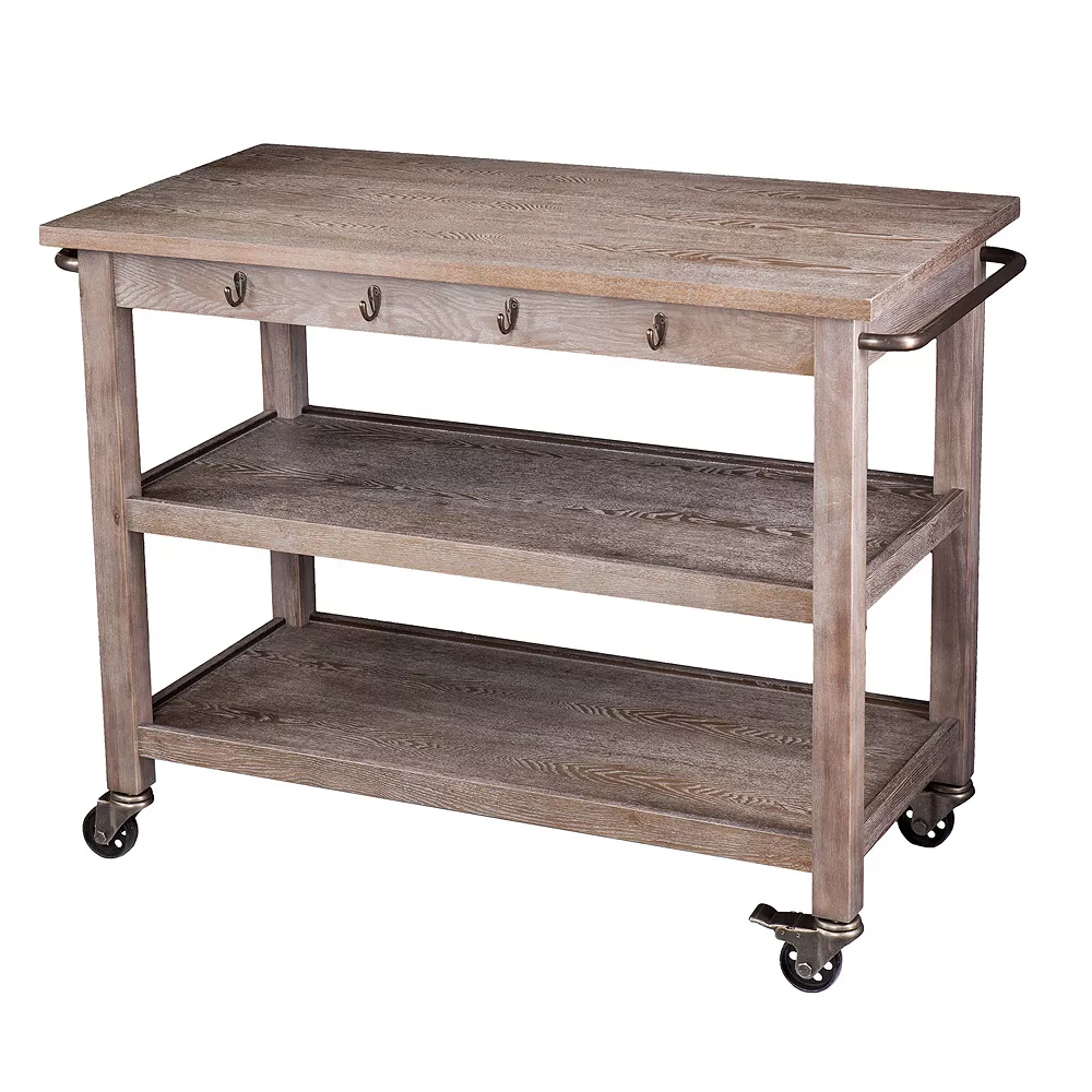 Southern Enterprises Dontos Industrial Kitchen Cart 3 Southern Enterprises Dontos Industrial Kitchen Cart