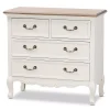 Baxton Studio Amalie White 4-Drawer Storage Cabinet -The Novogratz Shop 3978068