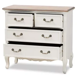 Baxton Studio Amalie White 4-Drawer Storage Cabinet -The Novogratz Shop 3978068 ALT2