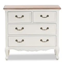 Baxton Studio Amalie White 4-Drawer Storage Cabinet -The Novogratz Shop 3978068 ALT3