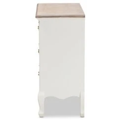 Baxton Studio Amalie White 4-Drawer Storage Cabinet -The Novogratz Shop 3978068 ALT4