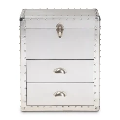 Baxton Studio Serge Lift-Top 2-Drawer Silver Storage Cabinet -The Novogratz Shop 3978151 ALT3