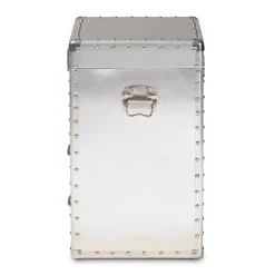 Baxton Studio Serge Lift-Top 2-Drawer Silver Storage Cabinet -The Novogratz Shop 3978151 ALT4