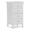 Simpli Home Acadian Four-Drawer Floor Storage Bath Cabinet -The Novogratz Shop 4263914 Pure White