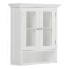 Simpli Home Acadian Double Door Wall Bath Cabinet -The Novogratz Shop 4263938 Pure White
