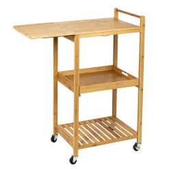 Honey-Can-Do 38-Inch Bamboo Kitchen Cart With Wheels