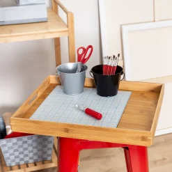 Honey-Can-Do 38-Inch Bamboo Kitchen Cart With Wheels -The Novogratz Shop 4433330 ALT2