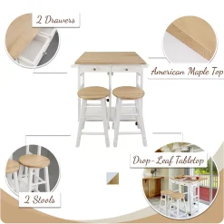 American Trails Drop Leaf Breakfast Cart -The Novogratz Shop 4475177 ALT10