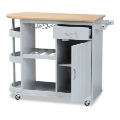 Baxton Studio Donnie Kitchen Bar Cart 12 Baxton Studio Donnie Kitchen Bar Cart -The Novogratz Shop 4485463 ALT2