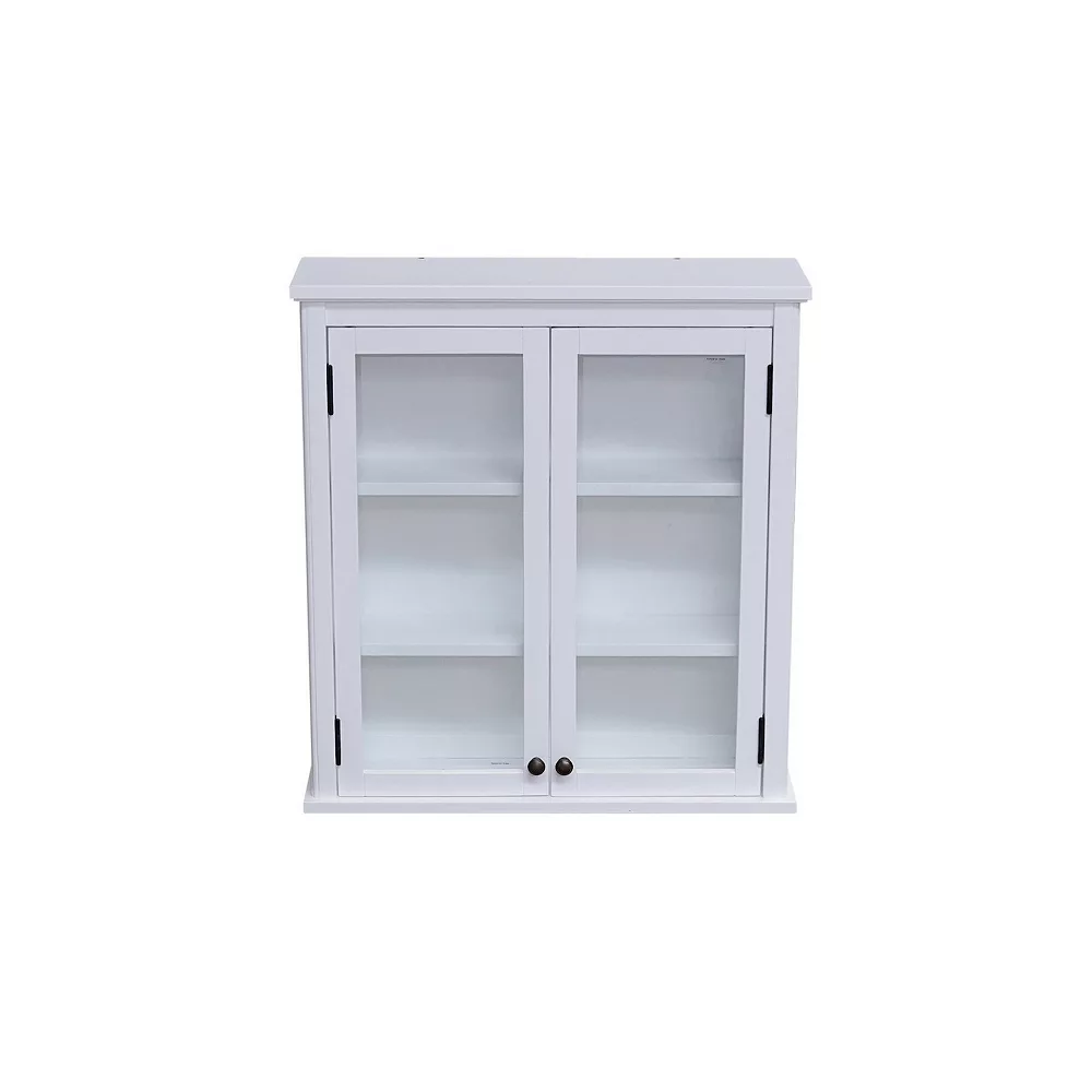 Alaterre Furniture Dorset Bathroom Glass Door Wall Cabinet 4 Alaterre Furniture Dorset Bathroom Glass Door Wall Cabinet - Image 2