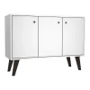 Manhattan Comfort Bromma 3-Shelf Sideboard 1 Manhattan Comfort Bromma 3-Shelf Sideboard -The Novogratz Shop 4605761 White