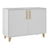 Manhattan Comfort Herald 2-Shelf Double Side Cabinet -The Novogratz Shop 4605765 White