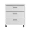 MANHATTAN COMFORT Fortress 31.5" Mobile Garage Chest With Drawers 2 MANHATTAN COMFORT Fortress 31.5" Mobile Garage Chest With Drawers -The Novogratz Shop 4618673 White