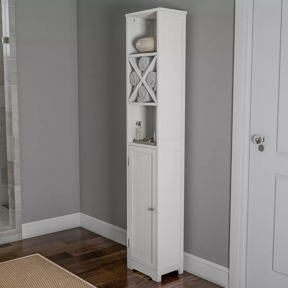 Lavish Home 67-in. Linen Tower Storage Cabinet 4 Lavish Home 67-in. Linen Tower Storage Cabinet - Image 2
