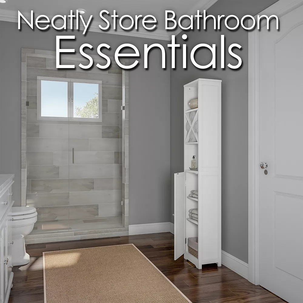 Lavish Home 67-in. Linen Tower Storage Cabinet 5 Lavish Home 67-in. Linen Tower Storage Cabinet - Image 3