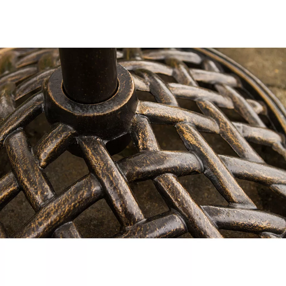 Hanover Accessories Faux Basketweave Umbrella Base 6 Hanover Accessories Faux Basketweave Umbrella Base - Image 4