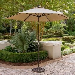Hanover Accessories Faux Basketweave Umbrella Base 13 Hanover Accessories Faux Basketweave Umbrella Base -The Novogratz Shop 4637159 ALT5