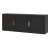 SystemBuild Callahan 3-Door Wall Storage Cabinet 2 SystemBuild Callahan 3-Door Wall Storage Cabinet -The Novogratz Shop 4637914 Black