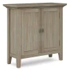 Simpli Home Redmond Low Storage Cabinet -The Novogratz Shop 4639464 Distressed Gray