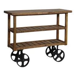 Crestview Collection Bengal Manor Industrial Bar Cart
