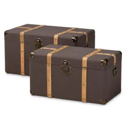 Baxton Studio Stephen Storage Trunk 2-piece Set