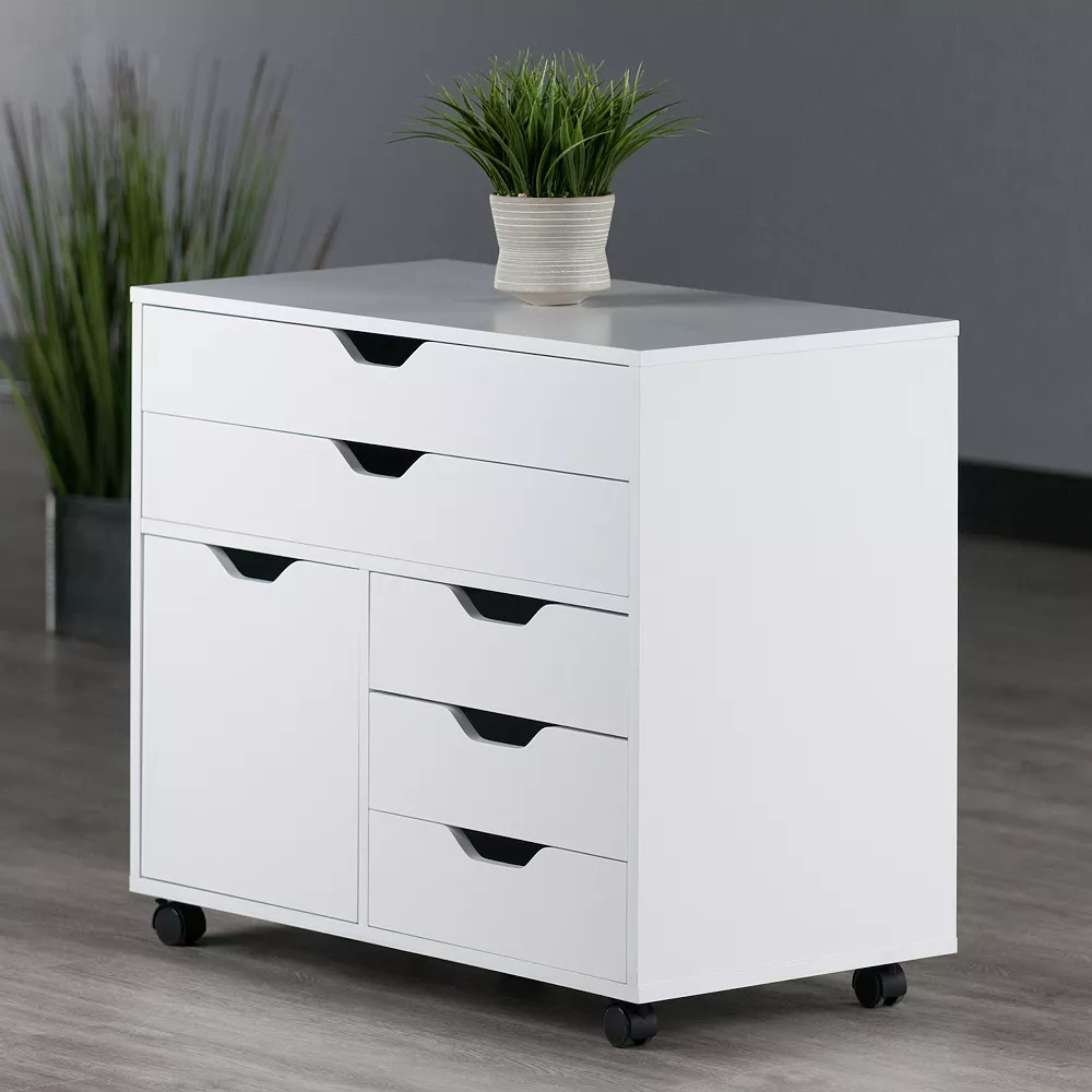 Winsome Halifax 3-Section Mobile Storage Cabinet 4 Winsome Halifax 3-Section Mobile Storage Cabinet - Image 2