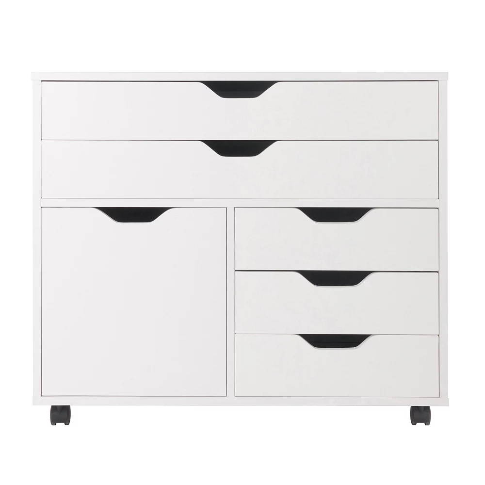 Winsome Halifax 3-Section Mobile Storage Cabinet 6 Winsome Halifax 3-Section Mobile Storage Cabinet - Image 4