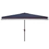 Safavieh Milan Fringe Rectangular Crank Umbrella -The Novogratz Shop 4981958 Navy