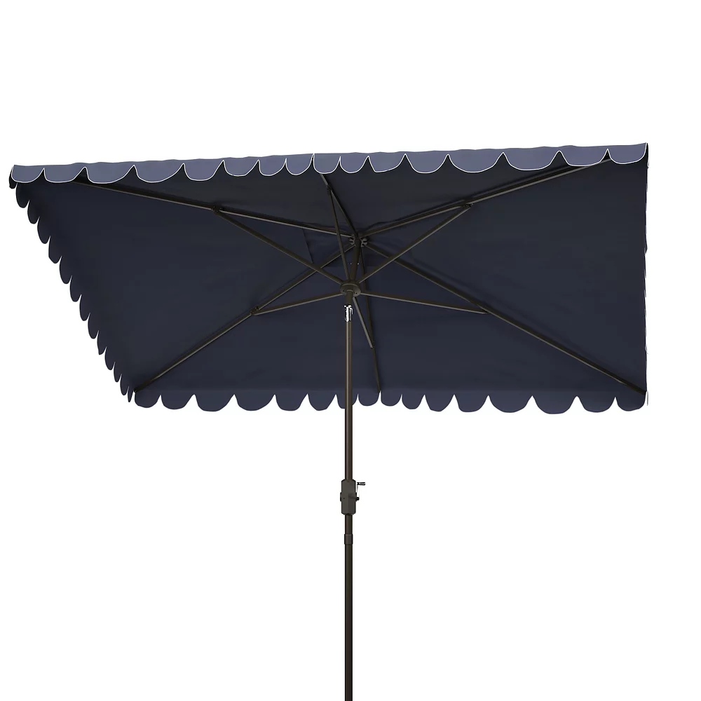 Safavieh Venice Rectangular Scallop Crank Umbrella 5 Safavieh Venice Rectangular Scallop Crank Umbrella - Image 3