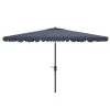 Safavieh Venice Rectangular Scallop Crank Umbrella 2 Safavieh Venice Rectangular Scallop Crank Umbrella -The Novogratz Shop 4981959 Navy