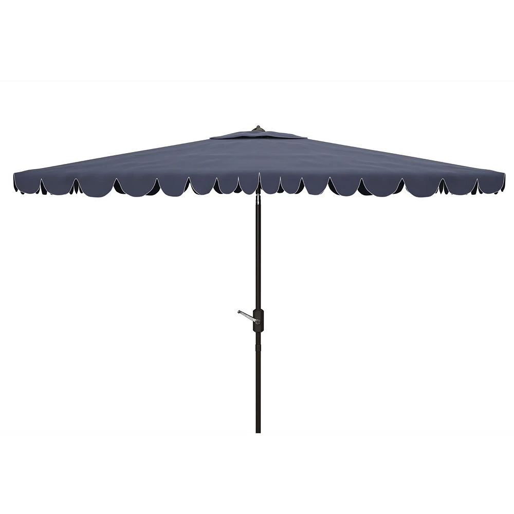 Safavieh Venice Rectangular Scallop Crank Umbrella 3 Safavieh Venice Rectangular Scallop Crank Umbrella