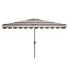 Safavieh Vienna Rectangular Scallop Crank Umbrella 2 Safavieh Vienna Rectangular Scallop Crank Umbrella -The Novogratz Shop 4981960 Gray
