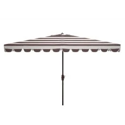 Safavieh Vienna Rectangular Scallop Crank Umbrella