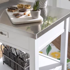 Linon Sydney Kitchen Cart -The Novogratz Shop 4993455 ALT5
