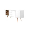 MANHATTAN COMFORT Utopia Sideboard -The Novogratz Shop 5067480 White Gloss And Maple