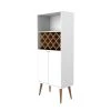 MANHATTAN COMFORT Utopia China Cabinet -The Novogratz Shop 5067481 White Gloss And Maple