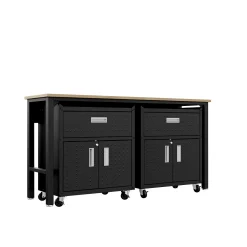 MANHATTAN COMFORT 3-Piece Fortress Mobile Garage Cabinet & Worktable Set 12 MANHATTAN COMFORT 3-Piece Fortress Mobile Garage Cabinet & Worktable Set -The Novogratz Shop 5067496 ALT2
