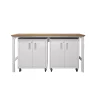 MANHATTAN COMFORT 3-Piece Fortress Mobile Garage Cabinet & Worktable Set 2 MANHATTAN COMFORT 3-Piece Fortress Mobile Garage Cabinet & Worktable Set -The Novogratz Shop 5067502 White