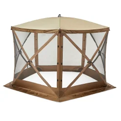 CLAM Quick-Set Venture 9 X 9 Ft Portable Outdoor Camping Canopy Shelter, Brown -The Novogratz Shop 5081667 ALT3